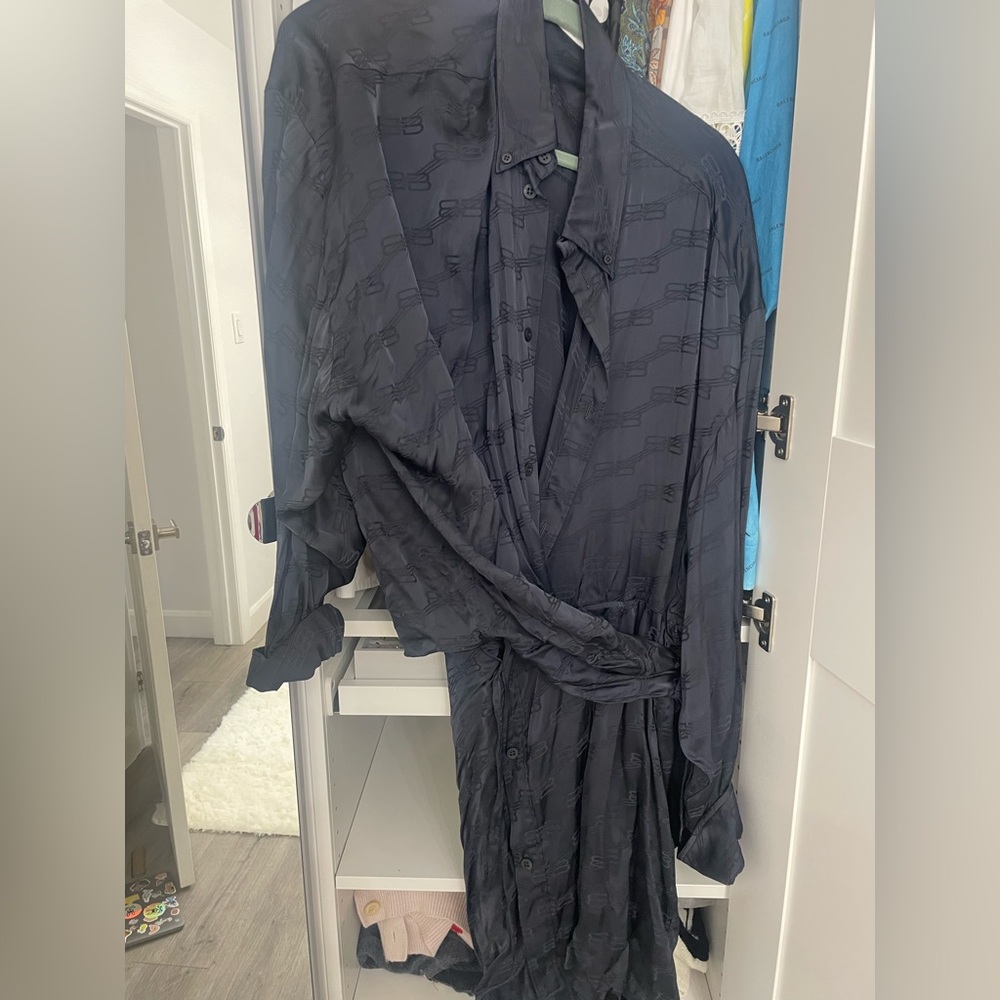 Balenciaga Dark Gray Lightweight Shirt Jacket